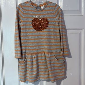 Pumpkin sweatshirt dress